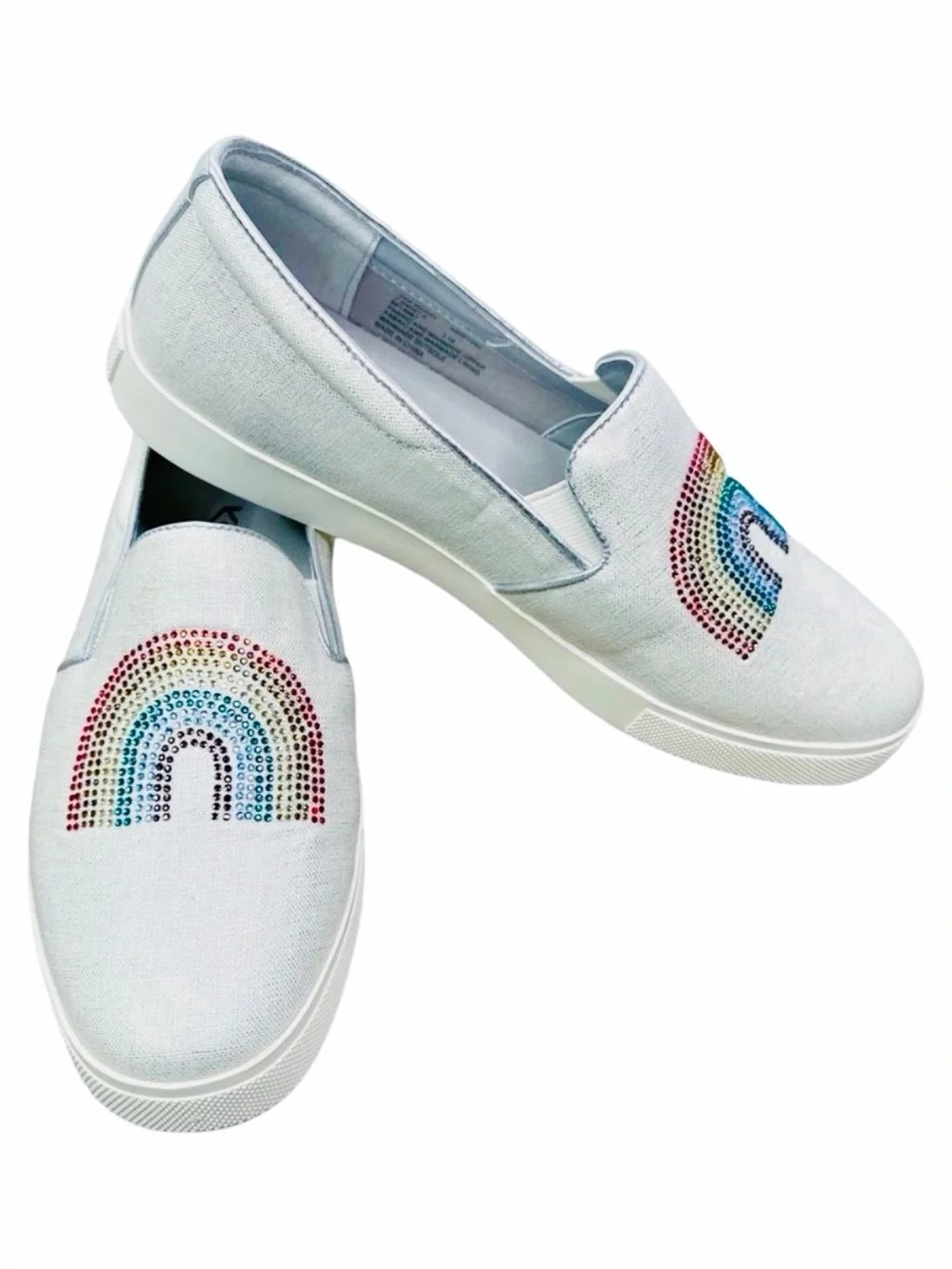 Katy Perry The Kerry Canvas Rainbow Slip-On Sneakers - Size 7.5W